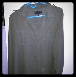 BANANA  REPUBLIC SMOKEY BLACK WOMEN'S LONG SLEEVE